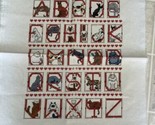 Finished Cats Alphabet Sampler Cross Stitch Picture, Unframed 17 X 15 - £37.24 GBP