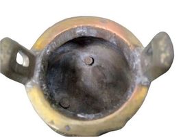 Vtg Signed Brass Foo Dog China Incense Burner Urn 4.5" Chinese Marked Seal image 3