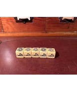 Vtg Antique Mexican RON CUBILETE Rum Adv Complete Dice Cup Set Dices fro... - €40,59 EUR