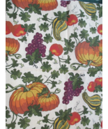 Fabric Red Rooster  Grapes Squash Pumpkin Burnt Orange Purple Olive Gree... - $2.80 CAD