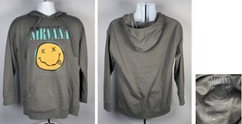 Nirvana Rock Band Hoodie Mens Large Pocket Cotton Polyester Kurt Cobain - $764.82 MXN