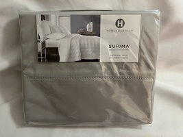 Hotel Collection 680 Thread Count Supima Cotton QUEEN Flat Sheet Charcoal - £59.76 GBP