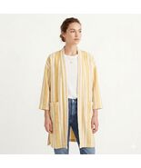 Eileen Fisher Oversized Striped Lagenlook  Kimono Jacket Organic Cotton ... - $21.88