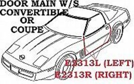 1990-1996 Corvette Weatherstrip Door Main Coupe Or Convertible USA Left - £85.59 GBP