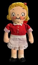 Vintage 1970’s Original Campbell’s Kids Plush Doll Girl - Hong Kong - 16&quot; - £11.18 GBP