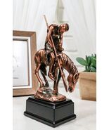 End of The Trail Weary Tribal Warrior Figurine Electroplated Bronze Resi... - €34,36 EUR