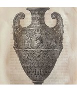 Tiffany Co Bryant Vase 1876 Worlds Fair Centennial Expo Victorian Woodcu... - $96.12 CAD