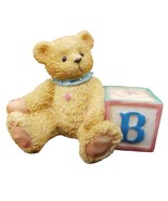 1995 Enesco Cherished Teddies Alphabet Bear Priscilla Hillman 1.5&quot; Letter B - £7.80 GBP