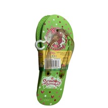 New Strawberry Shortcake Girls Size 3 4 Flip Flop Sandals Thongs Green Pink - £5.86 GBP