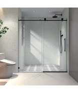 Frameless Shower Door 6076: Matte Black, Soft Close - €494,74 EUR