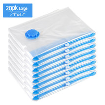 20 Pack Vacuum Storage Bags Jumbo Seal Space Saving Compressed Clothes O... - £49.53 GBP