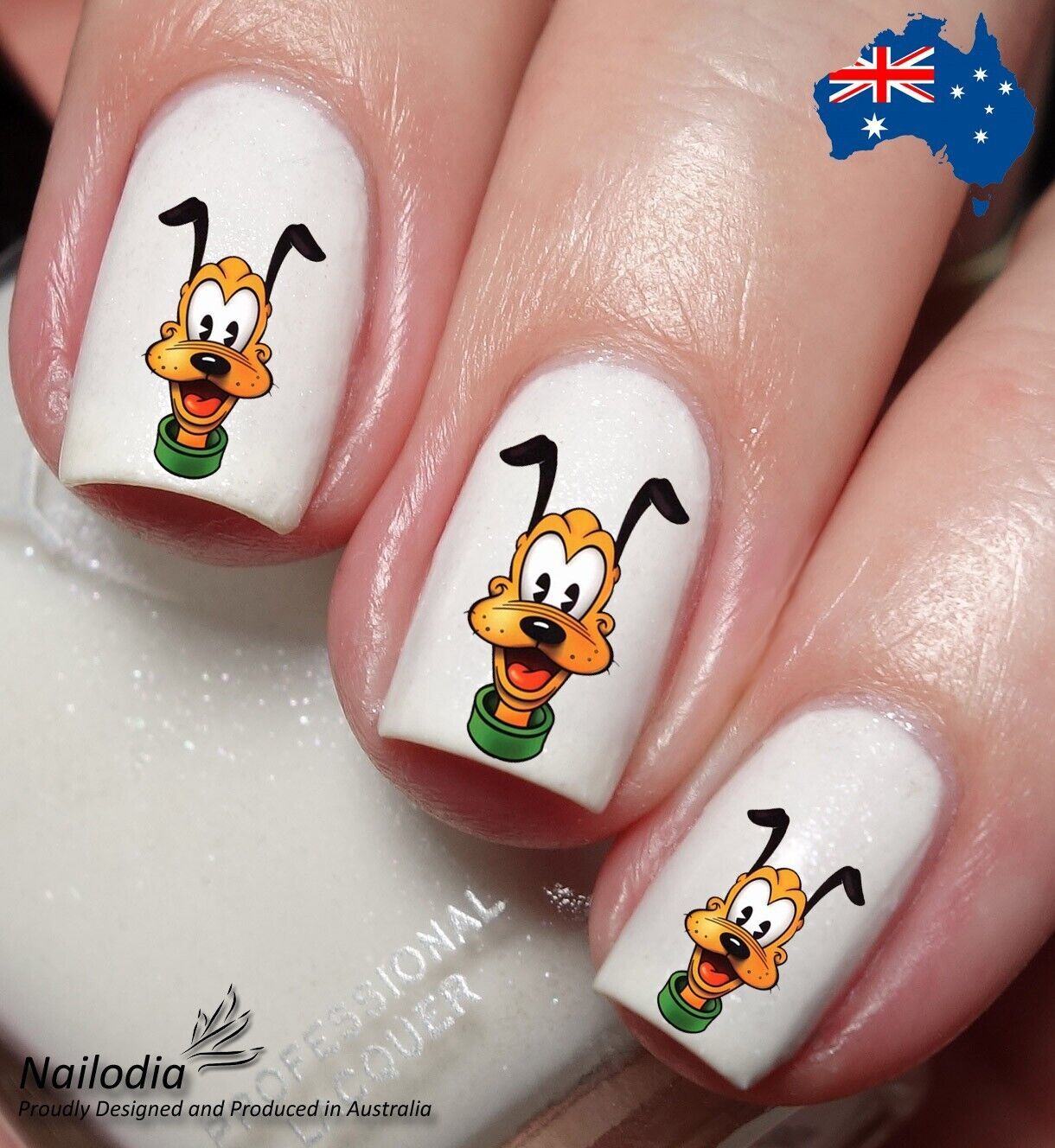 Disney Pluto Nail Art Decal Sticker Water Transfer Slider