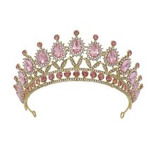 Crystal Birthday Handmade Wedding Tiaras for Girls Pearl Headband Baroque Prince - £14.52 GBP