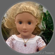 Strawberry Charm Gold Chain Doll Necklace • 18 Inch Doll Jewelry - $7.84