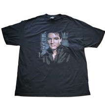 Elvis Presley T Shirt Adult XL Black Portrait Face Licensed Tough  - $11.29