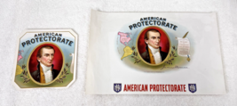 Antique Cigar Box Tobacco Labels American Protectorate 2PC - $14.36