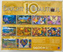 10 Bright &amp; Beautiful Puzzles - BRAND NEW / SEALED - 5600 Pieces - SURE-LOX - $34.00