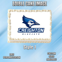 Creighton Blue Jays Edible Image Topper Cupcake Frosting 1/4 Sheet 8.5 x 11&quot; - £9.39 GBP