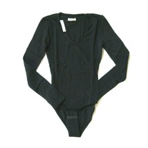 NWT Madewell V-Neck Full Coverage Bodysuit in Black Long Sleeve Top XS M - £18.76 GBP