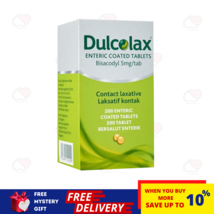 1 Box DULCOLAX Tablets (Bisacodyl 5mg) 200&#39;s For Constipation Relief FRE... - £29.02 GBP