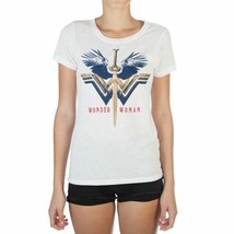 Wonder Woman Logo &amp; Sword Burnout Hi-Lo Boyfriend T-Shirt - £15.72 GBP