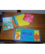Lot of Easy Book &amp; Primary Colors Paper Complete Origami Kit for Holiday... - £7.49 GBP