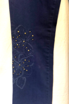 Cache Lillie Embroidery Nail head Jean Pant New Size 0/2 XS Stretch $128... - $128.00