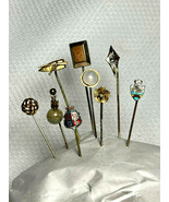 Antique Gold Filled /Plated Sterling Hat Stick Pin Ladies Jewelry Lot Of 9 - £79.66 GBP