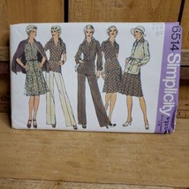 Vintage 1974 Simplicity 6514 Pattern Misses Jacket Pants Top Skirt 18 Bu... - £19.77 GBP