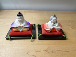 Pair of Vintage Hina Dolls from Japan image 2