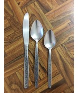 ROGERS Co ~ LA SPANA ~ Floral Stainless 3 pieces Flatware ~ Korea - £8.19 GBP