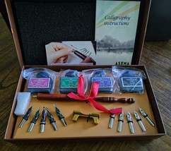 New Model Wooden Calligraphy Pen Set, Which Includes the Pen Nib as Well - £15.27 GBP