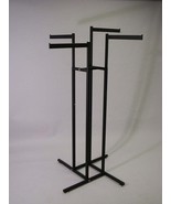 4 WAY SQUARE TUBE RACK WITH 4 STRAIGHT 16 FLAG ARMS-TEXT BLK-Lot of 1 by... - $129.95