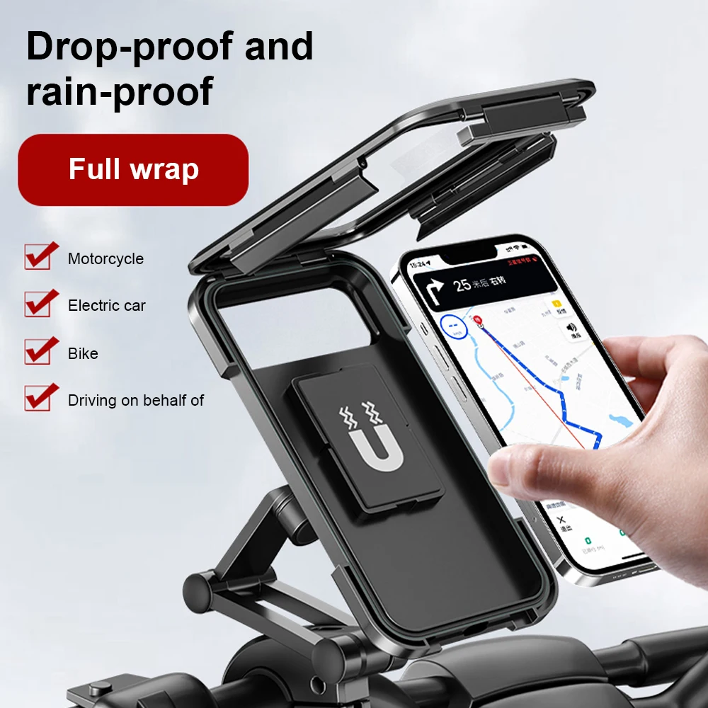 Waterproof Motorcycle Phone Holder Support Universal Gps For Kawasaki Z750 - £25.97 GBP