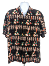 Thums Up Men&#39;s Size L Floral Button Aloha Shirt Hawaiian Print Surfer Dude - £14.83 GBP