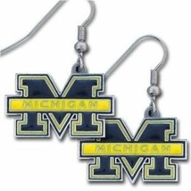 Michigan Wolverines NCAA Logo Dangle Earrings - £11.63 GBP