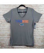 Pro Edge Women Florida Gators Tee Extra Large 16/18 Gray V-Neck Lightwei... - $8.59