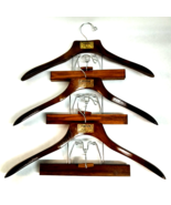 Lot of Three Handiform Deluxe Teak French Combination Hangers - $29.69