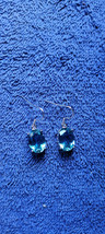 New Blueish Rhinestone Pierced Earrings Hook Dressy Classy Collectible D... - £11.71 GBP
