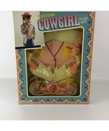 Western Cowgirl Play Set Costume Vest Hat Spurs Halloween Vintage 80s NOS - $119.91 CAD