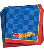 Multicolor Hot Wheels Dessert Beverage Napkins Birthday Party Supplies 1... - $72.86 MXN