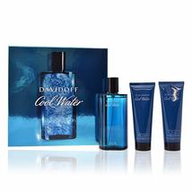 Cool Water By Davidoff 3 Pc Gift Set For Men - £55.15 GBP