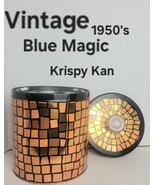 VINTAGE BLUE MAGIC KRISPY KAN RETRO TIN CANISTER COPPER BLACK SQUARES  - €16,51 EUR