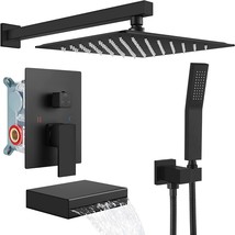 Gotonovo Matte Black Rain Mixer Shower Faucet Set With, And Trim Included. - $244.98