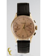 Vintage Men&#39;s Chronograph Fairfax 18K Yellow Gold Case w/Sub Dials &amp; Tac... - $4,193.65 CAD