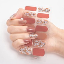 New Year Christmas Glitter 3D Nail Stickers X mas Wrap Full Cover Unique... - $14.39