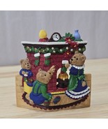 DELAGAR 1999 Tealight Candle Holder Bears Family Christmas Fireplace Sto... - $11.87