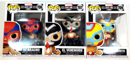 Funko Marvel Collector Corps Exclusive Lot Of 3 Lucha Libre Pops Brand New - $29.69