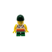 Lego Town Boy with Jersey Green Legs Hat 31084 twn329 Mini Figure - £7.65 GBP