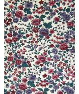 Purple and Pink Flowers Cotton Fabric, New Vintage, 44&quot; X 7 Yards, Tiny ... - £29.70 GBP